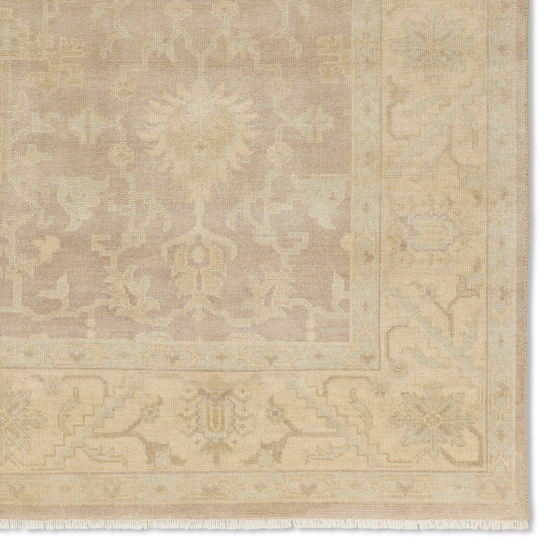 Eloquent Cream Verity Hand-Knotted Rug
