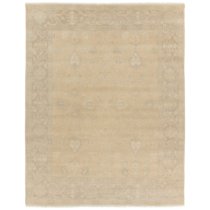 Eloquent Cream Verity Hand-Knotted Rug