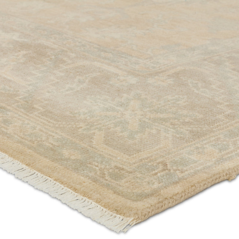 Eloquent Cream Verity Hand-Knotted Rug
