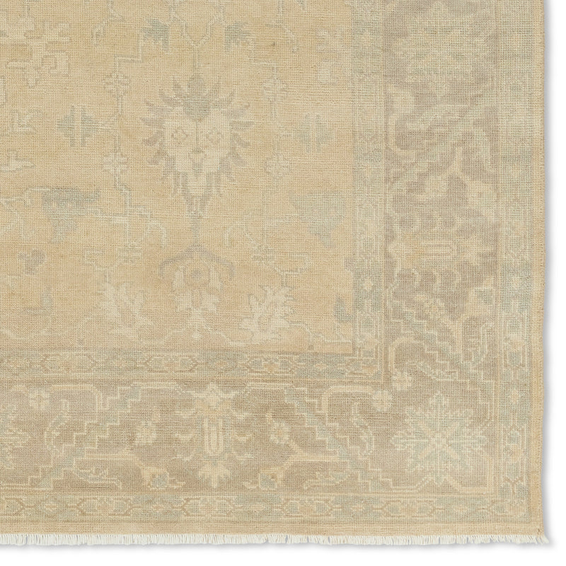 Eloquent Cream Verity Hand-Knotted Rug