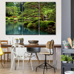 Zen Lakeside Bonsai Trees Wall Art