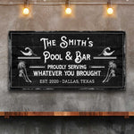 Personalized Rustic Pool And Bar Sign II