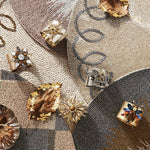 Baguette star napkin rings, gold, set of two