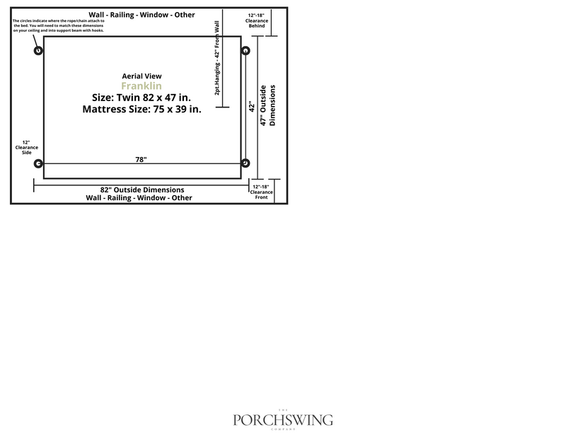 Keystone Amish Co. Franklin Red Cedar Pergola Swing Bed Set
