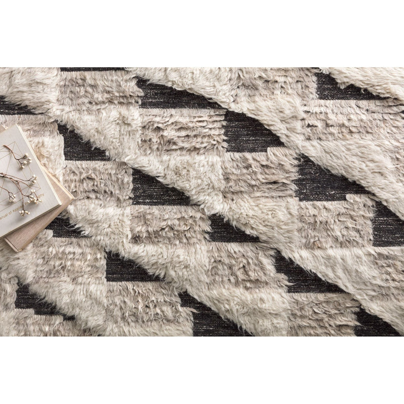 Khalid Natural/Black Hand-Knotted Rug
