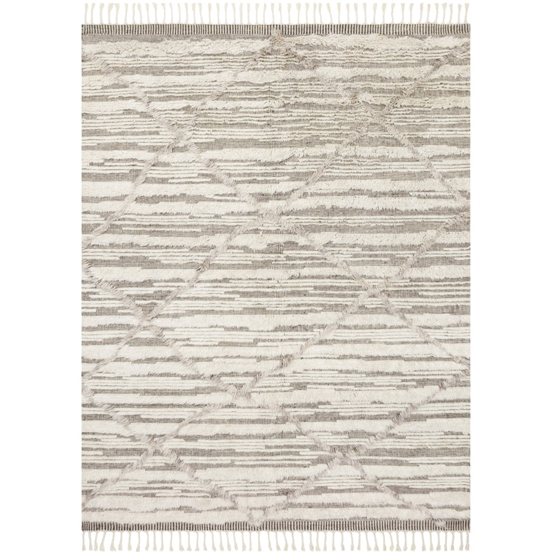 Khalid Ivory/Taupe Hand-Knotted Rug