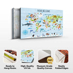 Animals And Countries Map Sign