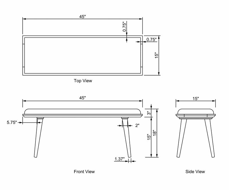 Yook Colorful Wood Bench