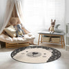 Kids Llama Round Nursery Rug
