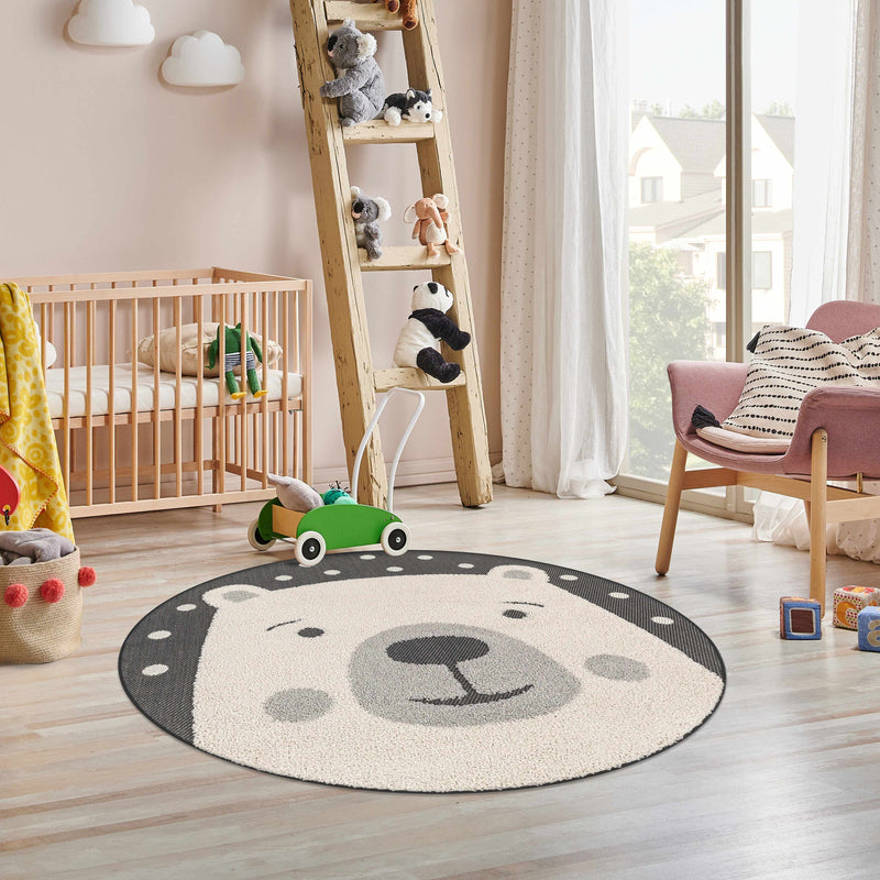Kids Bear Round Nursery Rug