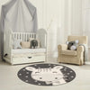 Kids Giraffe Bowtie Round Nursery Rug