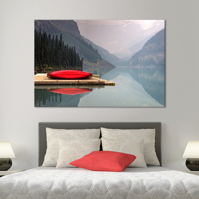Mountain Lake Kayak Wall Art