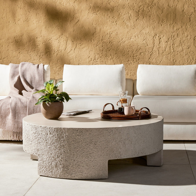 Everett Matte Stone Outdoor Coffee Table | ready to ship!