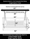 Keystone Amish Co. 4 Foot York Composite Porch Swing, Tudor Brown