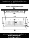 Keystone Amish Co. 5 Foot York Red Cedar Porch Swing, Natural Stain