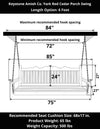 Keystone Amish Co. 6 Foot York Red Cedar Porch Swing, Mushroom Stain