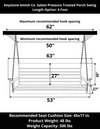 Keystone Amish Co. 4 Foot Salem Pressure Treated Porch Swing, Mushroom Stain