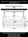 Keystone Amish Co. 6 Foot Salem Pressure Treated Porch Swing, Unfinished
