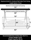 Keystone Amish Co. 5 Foot Sunburst Red Cedar Porch Swing With Cupholders