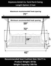 Keystone Amish Co. 5 Foot York Porch Swing, Mushroom Stain