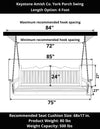 Keystone Amish Co. 6 Foot York Porch Swing, Mushroom Stain