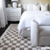 Kieu Light Gray & Taupe Checkered Area Rug