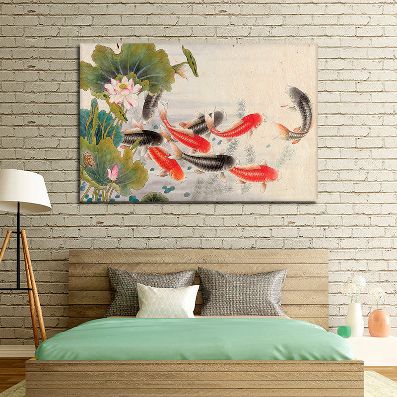 Japanese Koi Pond Wall Art