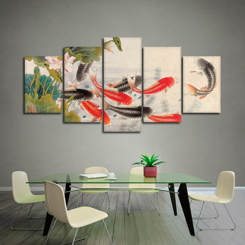 Japanese Koi Pond Wall Art