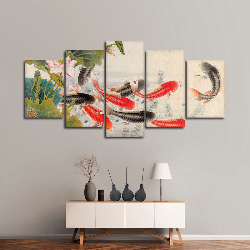Japanese Koi Pond Wall Art