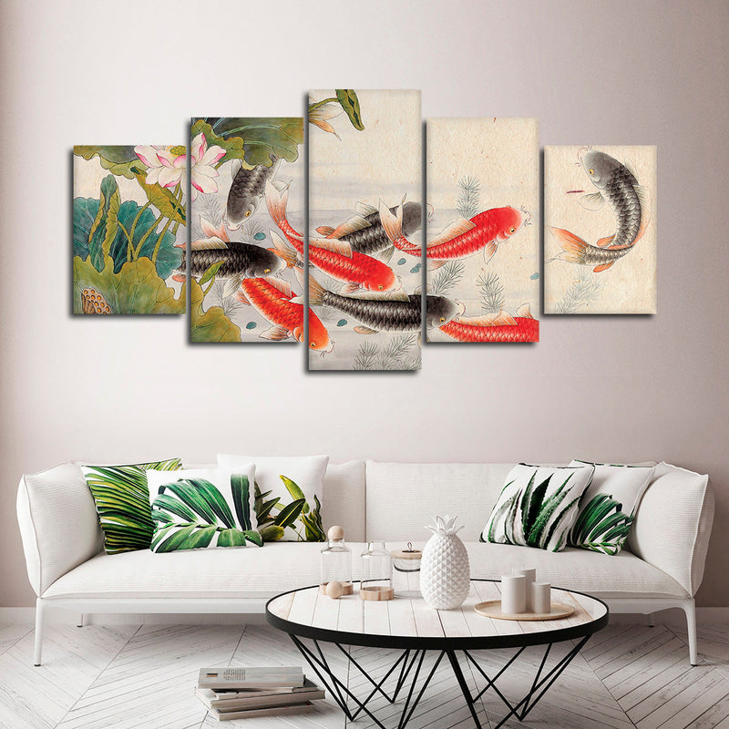 Japanese Koi Pond Wall Art