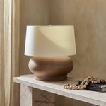 Kragen Dark Sand Porcelain Ceramic Table Lamp | ready to ship!