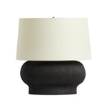 Kragen Textured Matte Black Porcelain Ceramic Table Lamp | ready to ship!