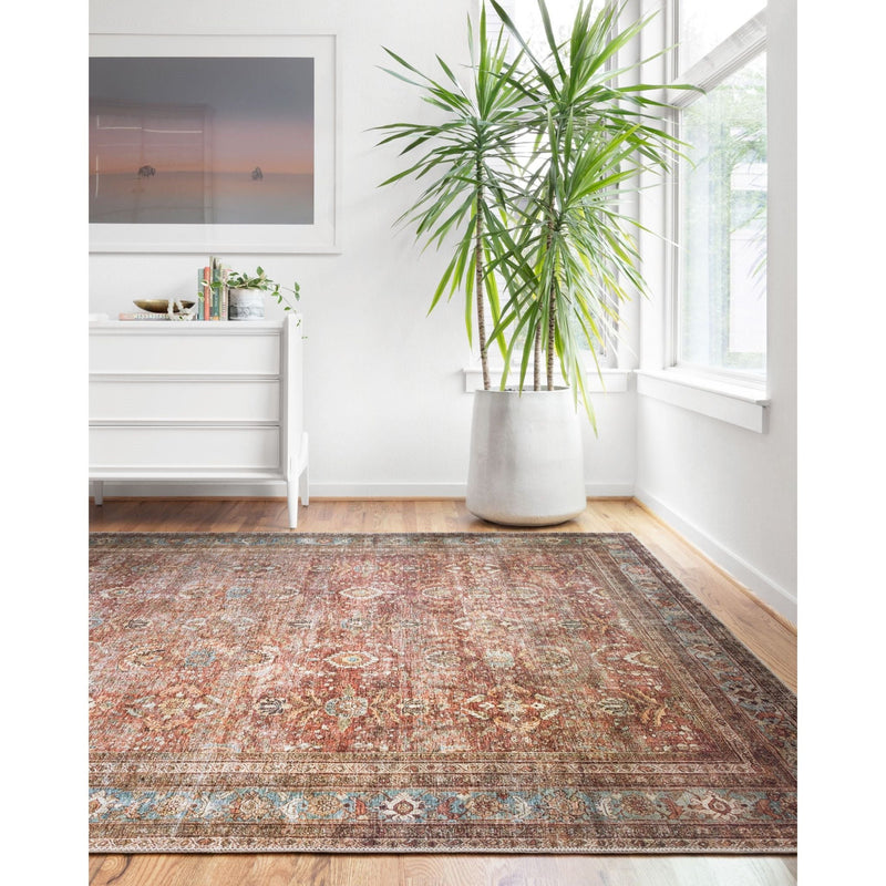 Layla Brick/Blue Rug