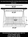 Live Casual Heavy Duty Roll Back Metal Porch Swing (NEW)