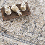 Arias Cream & Blue Washable Area Rug