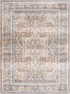 Arias Beige Blue Washable Area Rug