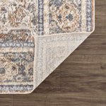 Arias Beige Blue Washable Area Rug