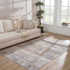 Arias Beige Blue Washable Area Rug