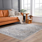 Rudo Blue Washable Area Rug