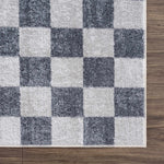 Alie Blue Checkered Area Rug
