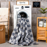 Alie Blue Checkered Area Rug