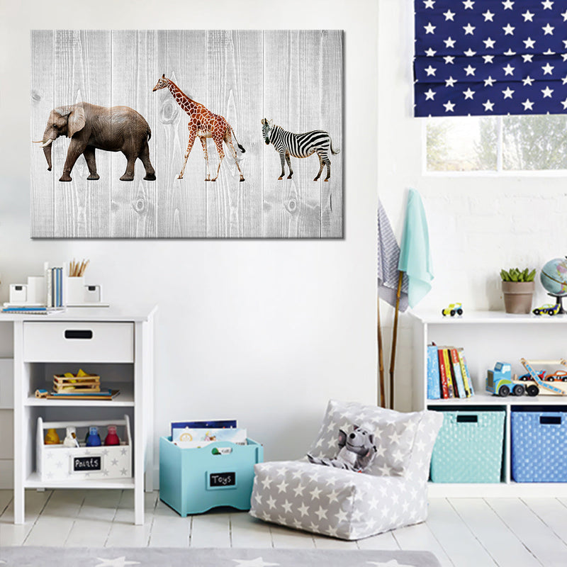 Wooden Safari Wall Art
