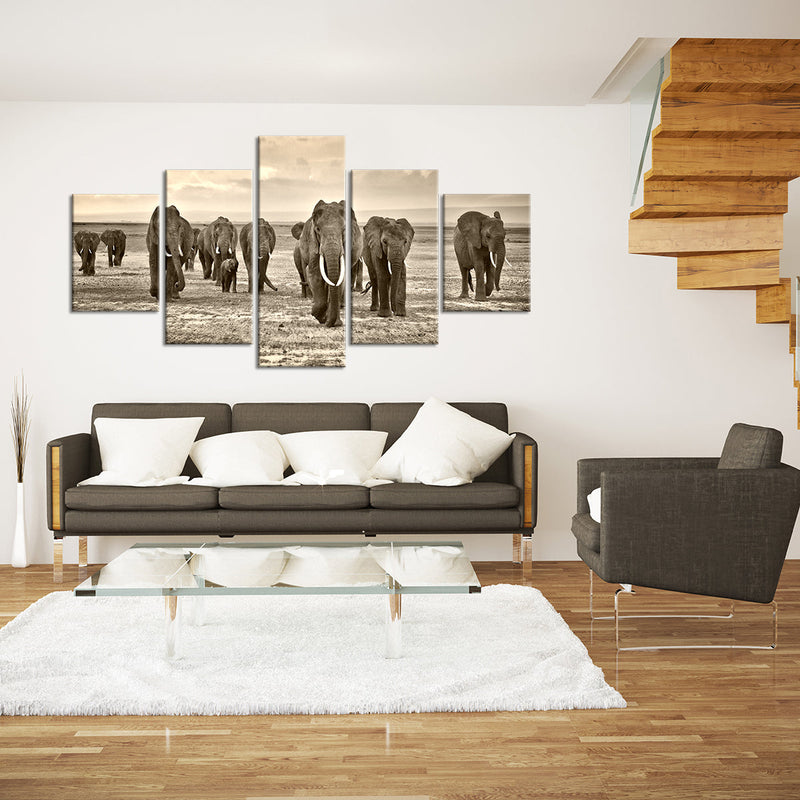 Herd Of Elephants Wall Art