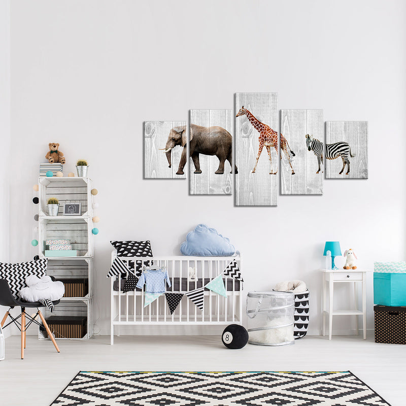 Wooden Safari Wall Art