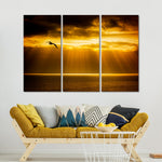 Golden Ocean Sky Wall Art