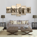 Herd Of Elephants Wall Art