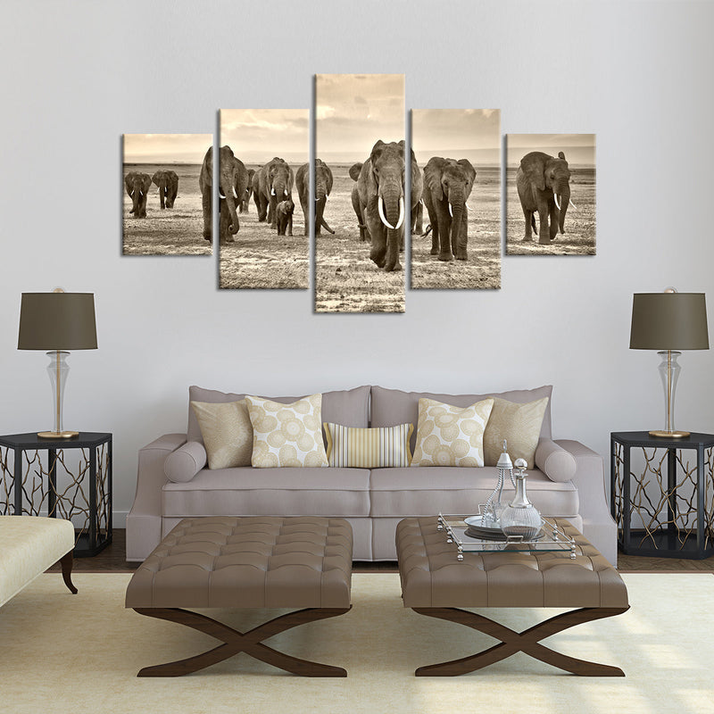 Herd Of Elephants Wall Art