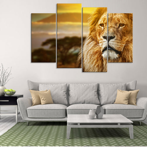 Lion In African Safari Wall Art