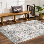 Cabacungan Gray & Blue Washable Area Rug