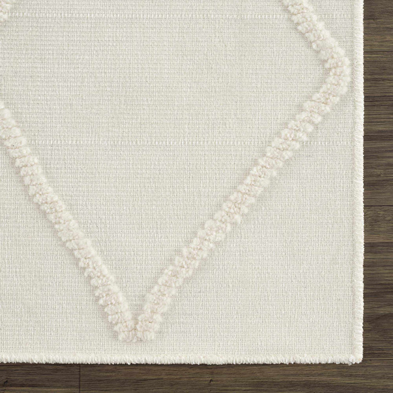 Amani White Washable Area Rug